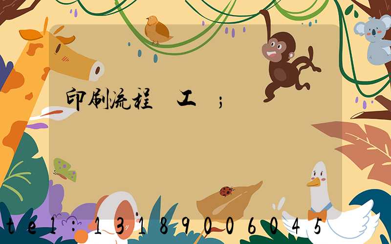 印刷流程與工藝