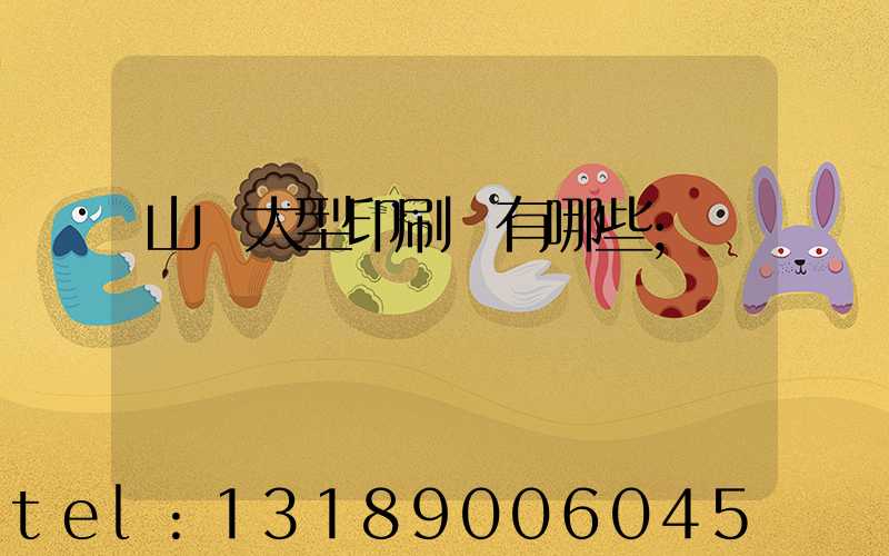 山東大型印刷廠有哪些