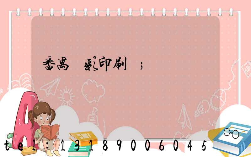 番禺藝彩印刷廠