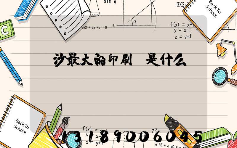 長沙最大的印刷廠是什么廠