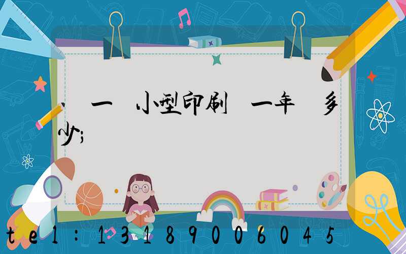 開一個小型印刷廠一年賺多少